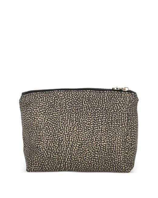 Borbonese Gray Printed Clutch Bag
