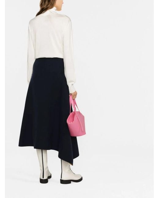 Jil Sander White Roll-Neck Wool Jumper