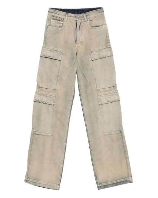 Rick Owens Gray Cargo Pocket Jeans