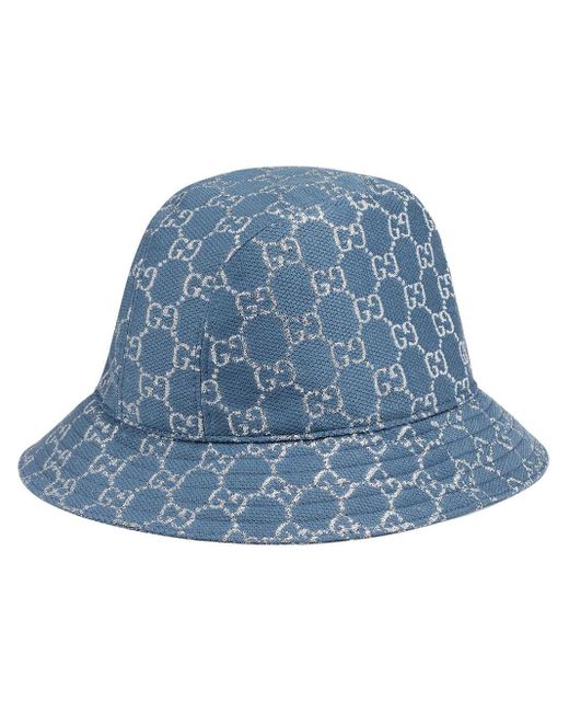 Gucci Fischerhut aus gg lamé in Blau - Sparen Sie 8% | Lyst AT