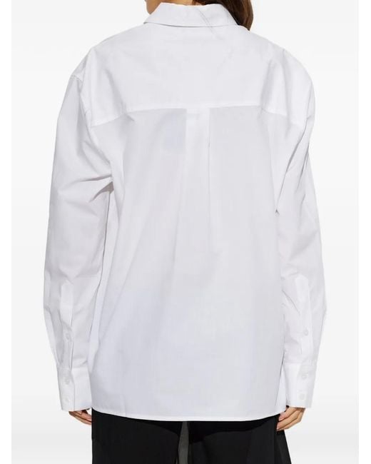 AVAVAV White Embroidered Oversize Shirt