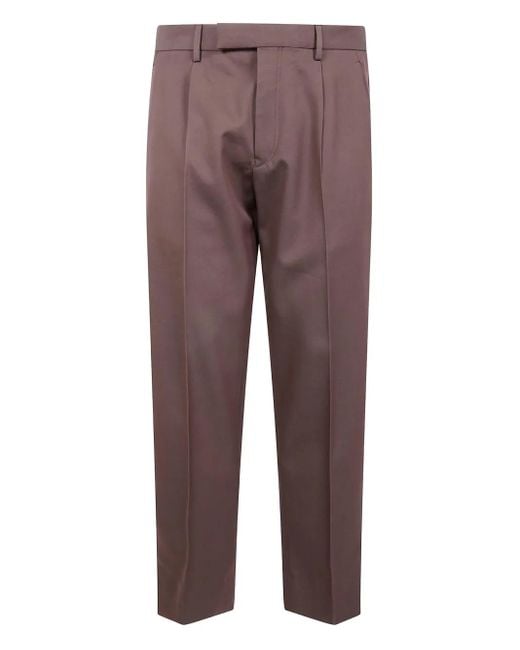 Zegna Purple Pocket Pleated Trousers for men