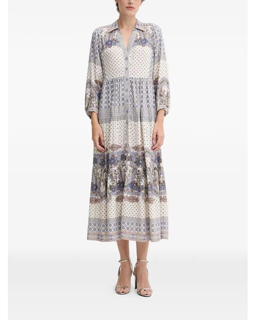 Hale Bob White Zora Floral Maxi Dress