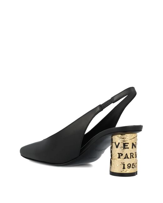 Givenchy Black 66Mm Cylindrical Heel Slingback Pumps