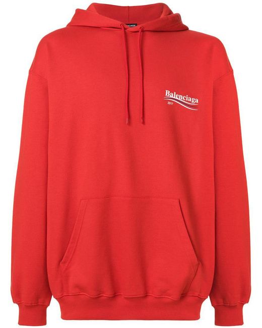 Balenciaga Red 2017 Hoodie for men