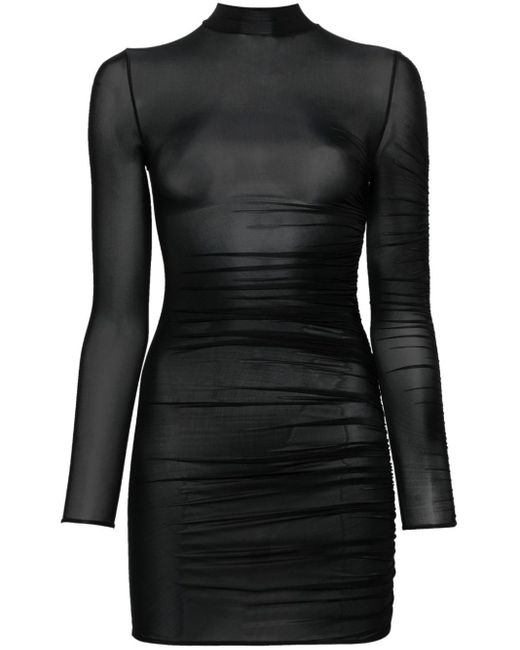 Maison Close Nuit Fauve Jersey Mini-jurk in het Black