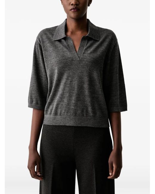 Marc O' Polo Black Polo-Collar Sweater