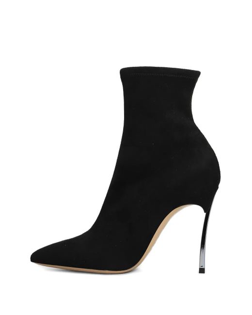 Casadei Black 100Mm Pointed Boots
