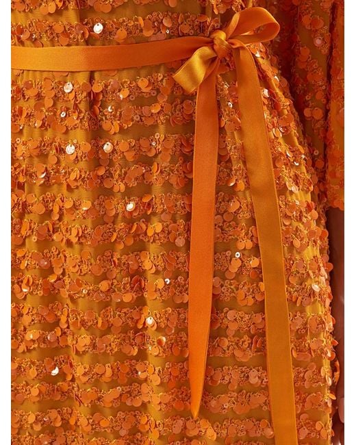 ‎Taller Marmo Orange Caracciolo Kaftan Dress