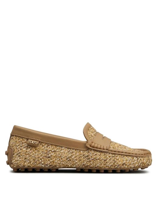 Tod's Brown Tweed Loafers