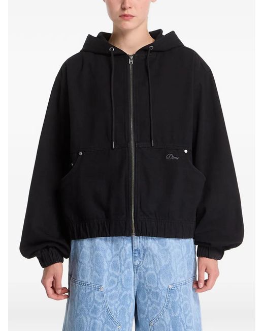 Dime Black Hooded Jacket