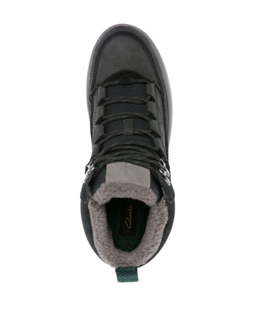 Clarks Black Logo-debossed Ankle Boots for men