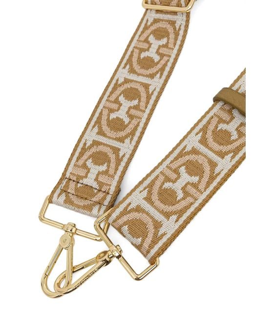 Coccinelle Natural Monogram-Pattern Lobster-Claw Shoulder Strap