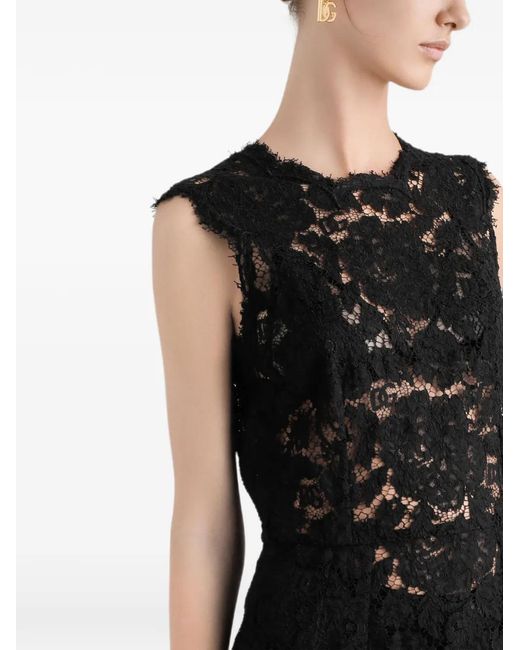 Dolce & Gabbana Black Midi Dress Dg