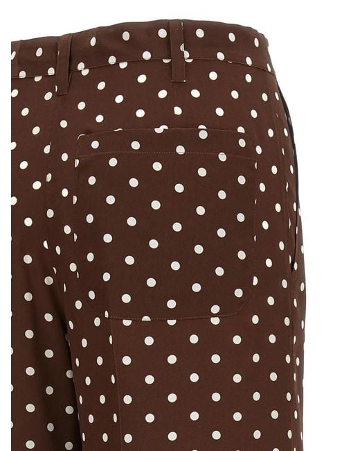 Pantalones Con Motivo De Lunares P.A.R.O.S.H. de color Brown