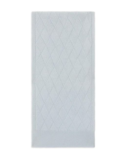 Malo Gray Diamond-Knit Scarf