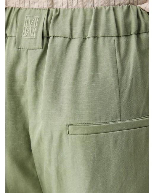 Marc O' Polo Green Elasticated-Waist Trousers