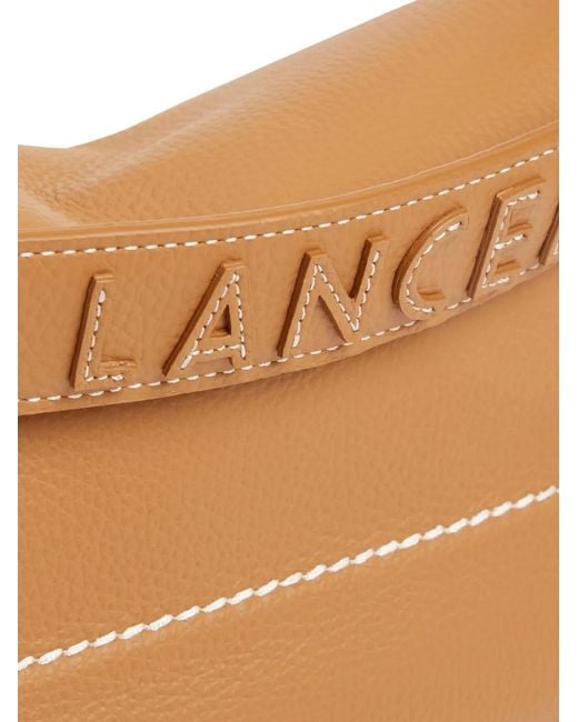 Lancel Brown Ninon Soft Flap Crossbody Bag