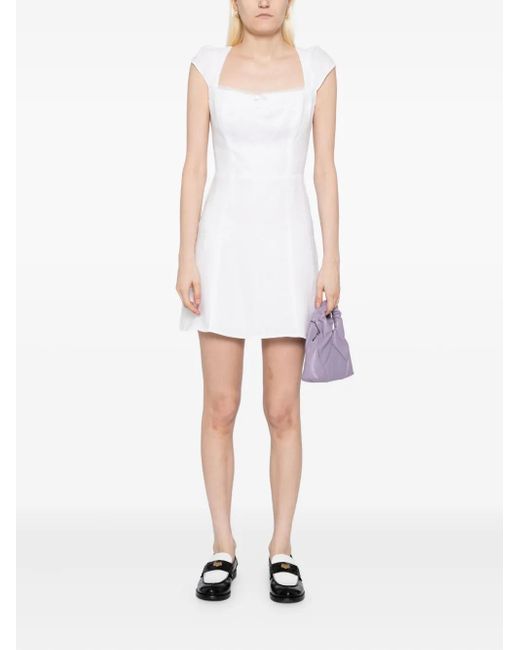 Reformation White Loula Linen Dress