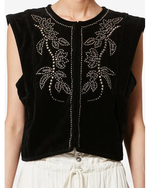Isabel Marant Black Poppy Studded Gilet