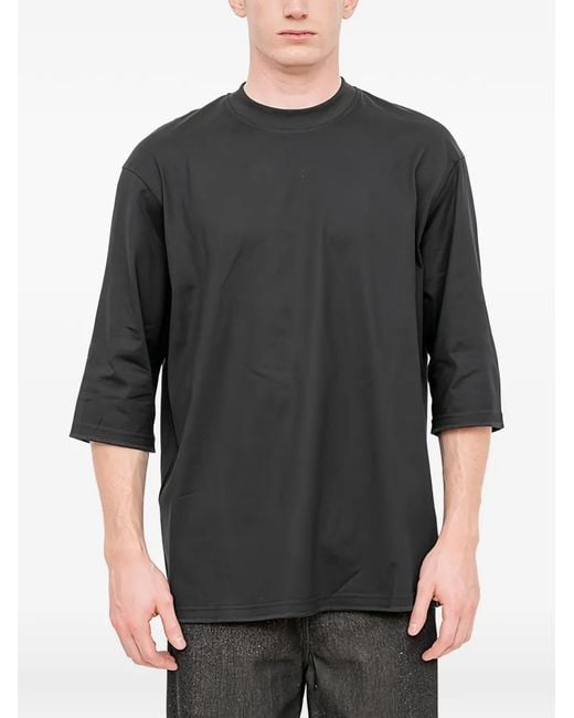 JOE CHIA Black T-Shirt À Ourlet Asymétrique for men