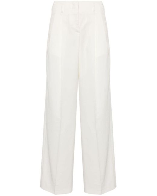 Pantaloni a gamba ampia con pieghe di Golden Goose Deluxe Brand in White