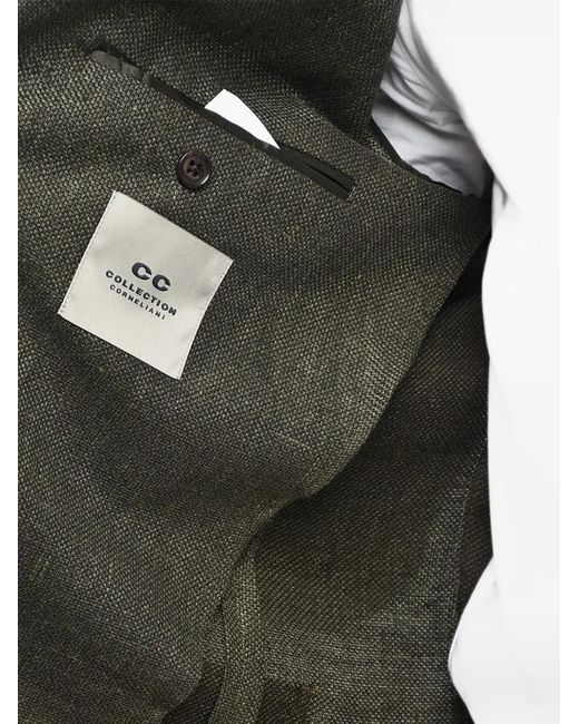 Corneliani Green Single-Breasted Patch-Pocket Blazer for men