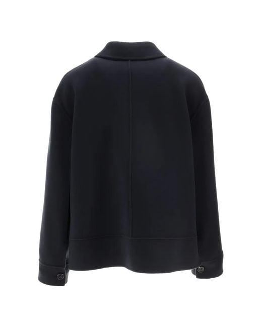Max Mara Blue Patch-Pocket Jacket
