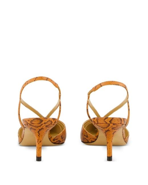 Francesco Russo Natural Kitten-Heel Pumps
