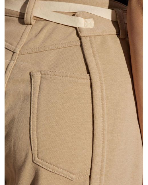 MM6 by Maison Martin Margiela Natural Belted Cotton Palazzo Pants