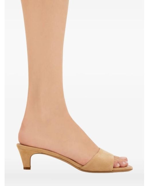 Ferragamo Natural 40Mm Toe Strap Heeled Sandals