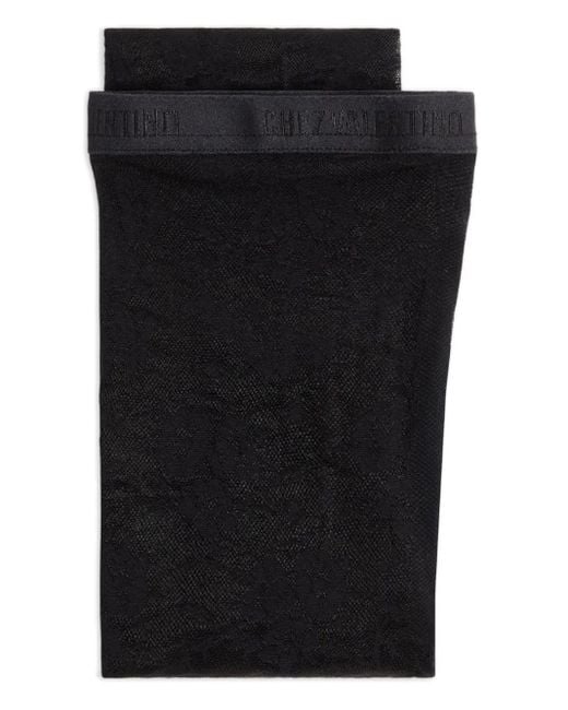 Valentino Garavani Black Strumpfhose Mit Spitze