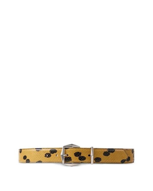 Jimmy Choo Metallic Diamond Buckle Belt
