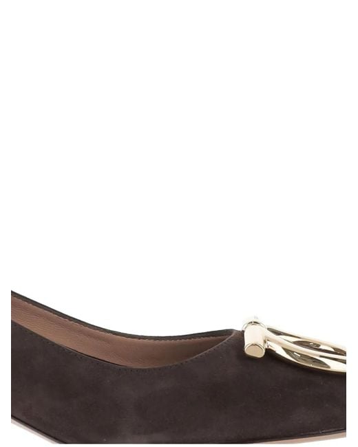 Ferragamo Brown 70Mm Gancini-Detail Suede Heeled Pumps