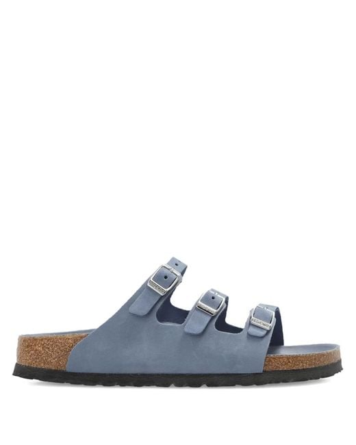 Birkenstock Blue Pantoletten Mit Drei Riemen