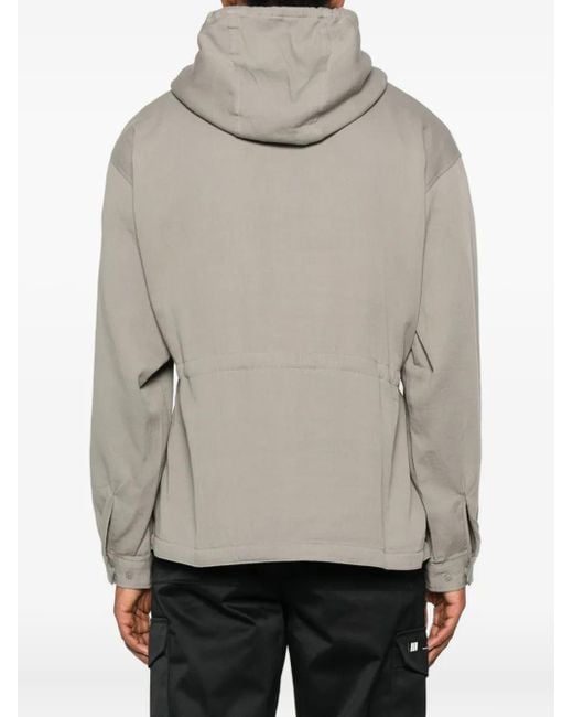(w)taps Gray Multi-Pocket Hoodie for men