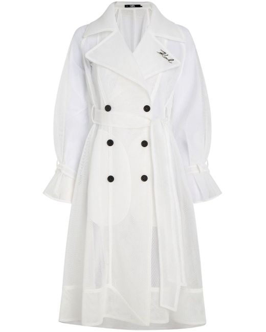 Karl Lagerfeld White Trench Coat
