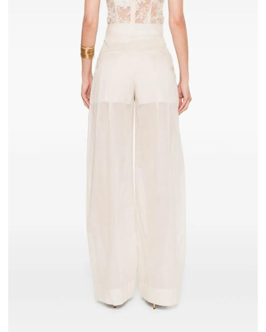 Alberta Ferretti コットンパンツ White
