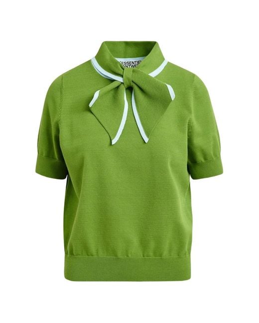 Essentiel Antwerp Green Jonda Short-Sleeve Top