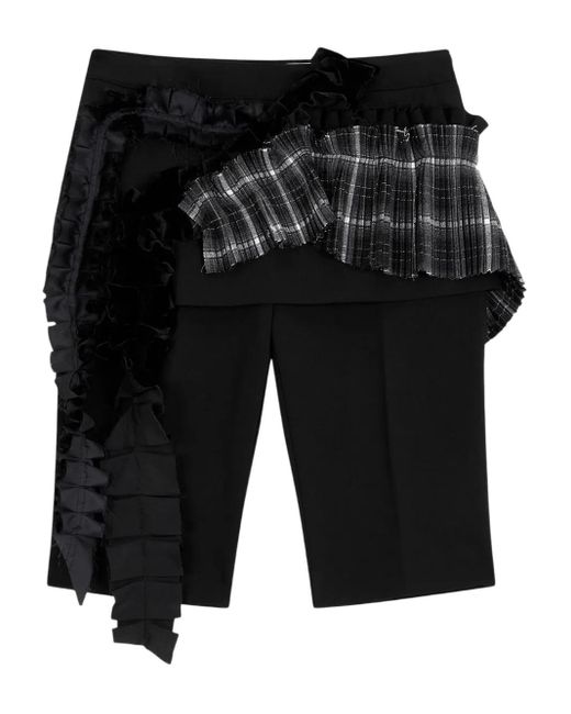 Shorts Con Design A Strati di OPEN YY in Black