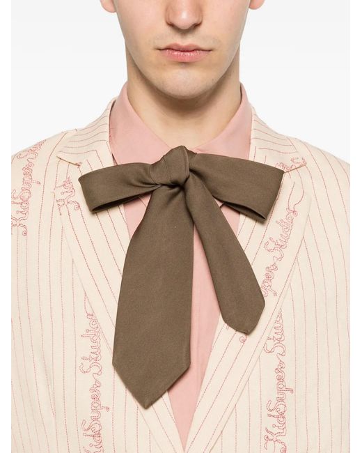 Kidsuper Natural Pinstripe-Embroidered Blazer for men
