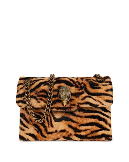 Kurt Geiger Brown Mini Kensington Tiger-Print Shoulder Bag