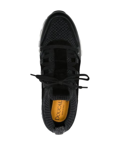 Doucal's Black Panelled Sneakers