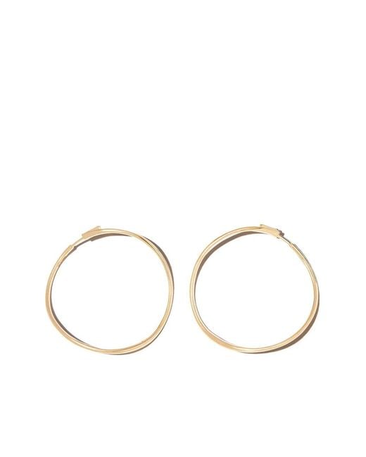 Anita Ko Metallic 18Kt Twisted Hoop Earrings