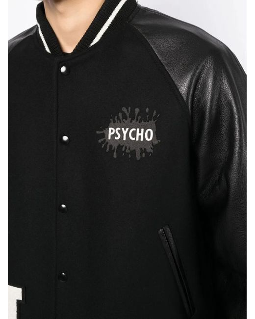 Undercover Black X Psycho Patch Bomber Jacket for men