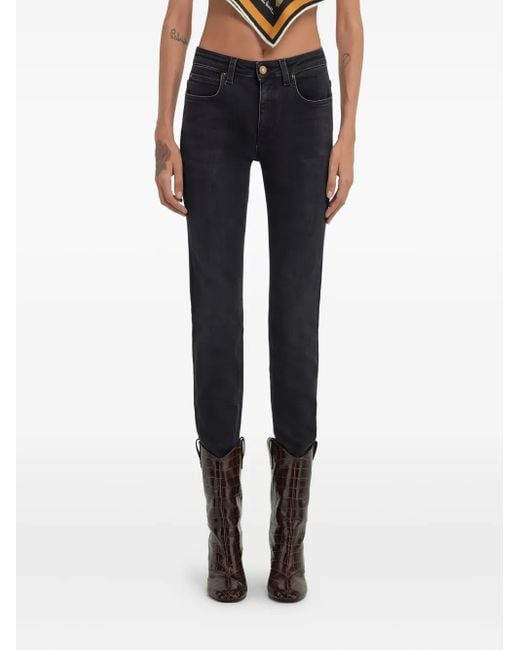 Roberto Cavalli Blue Faded Skinny Jeans