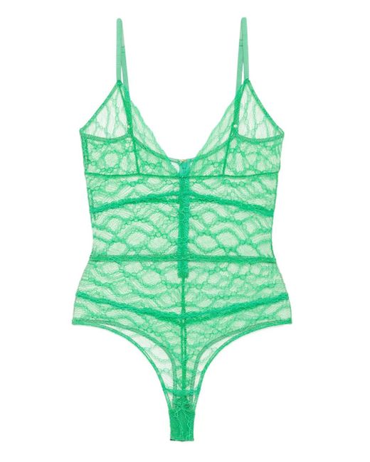 Kiki de Montparnasse Mon Cheri ボディスーツ Green