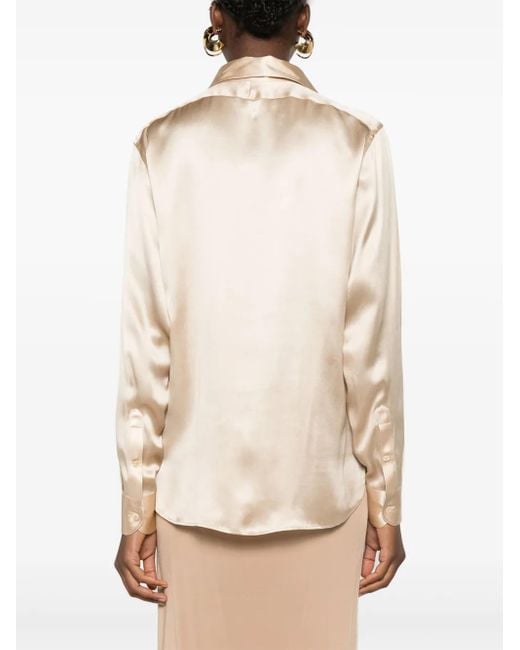 Tom Ford Natural Pintuck-Detail Silk Shirt