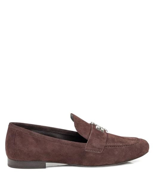 Tory Burch Brown Eleanor Loafers