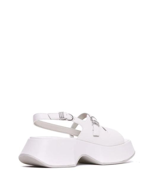 Vic Matié White 60Mm Leather Sandals